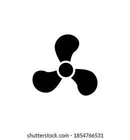 Símbolo de icono del ventilador vector en fondo blanco