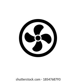 Fan icon symbol vector on white background