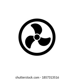 Symbol-Lüftersymbol, Vektorgrafik auf weißem Hintergrund