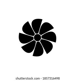 Fan icon symbol vector on white background