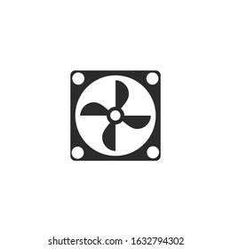 Fan Icon template color editable. Exhaust fan symbol vector sign isolated for graphic and web design.