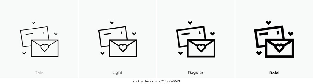 fan icon. Thin, Light Regular And Bold style design isolated on white background