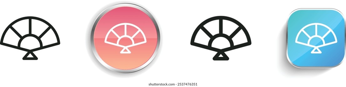 fan icon. Thin Linear, Regular and Button Style Design Isolated On White Background
