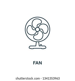 Fan icon. Thin style design from household icons collection. Creativefan icon for web design, apps, software, print usage