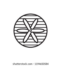 fan icon in trendy flat design 