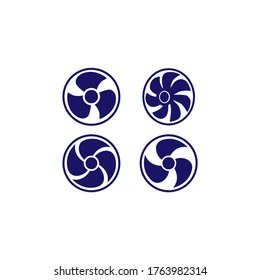 Fan icon in trendy flat design