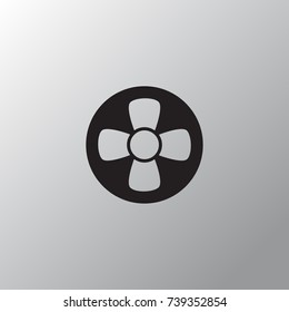 Fan icon in trendy isolated on grey background.Vector illustration.