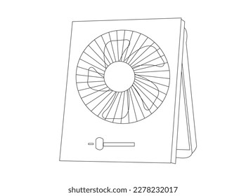 Vector vector de icono del ventilador Art. Cargar vector de icono del Vector del ventilador Art. Vector de ventilador eléctrico. ventilador aislado en blanco.
