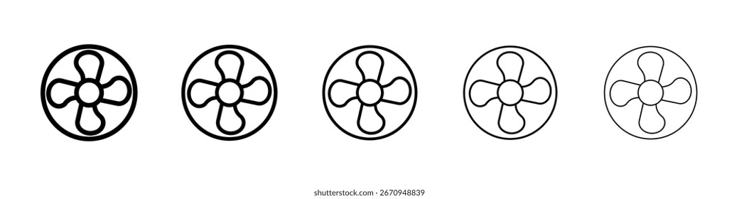 Fan icon vector collection. EPS 10