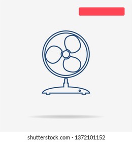 Fan icon. Vector concept illustration for design.