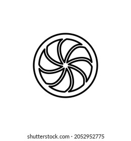 Lüftersymbol, Vektorgrafik, Symbol für Kühlungslüfter, Blumensymbol
