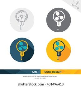 FAN icon vector design