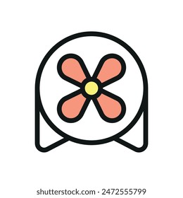 Icono del ventilador Plantillas de diseño de Vector simple y moderno