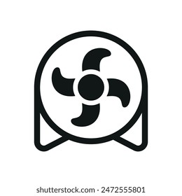 Icono del ventilador Plantillas de diseño de Vector simple y moderno