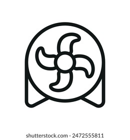 Icono del ventilador Plantillas de diseño de Vector simple y moderno