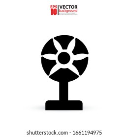 Fan icon vector in flat design. Ventilator symbol. For your web site design, logo, app, UI. Eps 10 vector illustration.