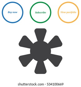 Fan Icon Vector flat design style