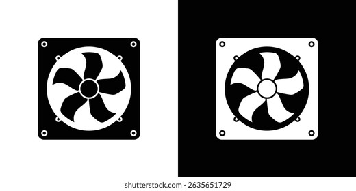 Fan icon Vector in flat style. Collection silhouettes
