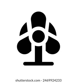 fan icon. vector glyph icon for your website, mobile, presentation, and logo design.