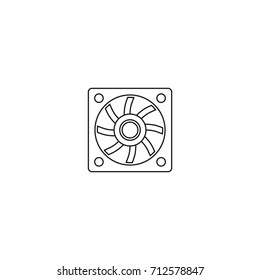 fan Icon, vector illustration.

