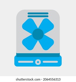 Fan icon vector illustration in flat style about summer, use for website mobile app presentation