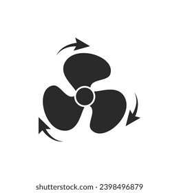 Fan icon vector illustration flat design template