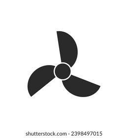 Icono de ventilador ilustración vectorial plantilla de diseño plano