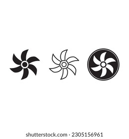 fan icon vector illustration logo design