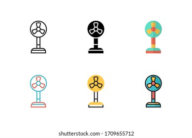 Vektorillustration-Illustration mit sechs verschiedenen Stilrichtungen. einzeln auf weißem Hintergrund