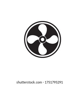 Plantilla de ilustración de vector de icono de ventilador
