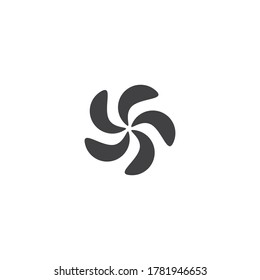 Plantilla de ilustración de vector de icono de ventilador