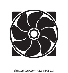 diseño de la ilustración del vector de icono de ventilador
