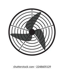 diseño de la ilustración del vector de icono de ventilador