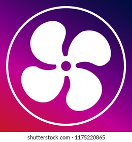 Fan icon vector illustrator creative design purple and pink gradient background