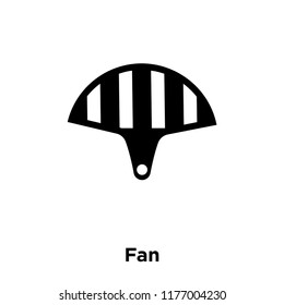 Fan icon vector isolated on white background, logo concept of Fan sign on transparent background, filled black symbol