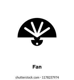Fan icon vector isolated on white background, logo concept of Fan sign on transparent background, filled black symbol