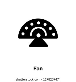 Fan icon vector isolated on white background, logo concept of Fan sign on transparent background, filled black symbol
