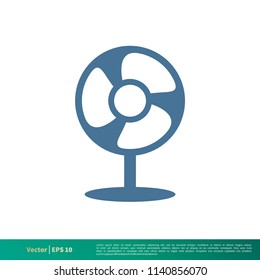 Fan Icon Vector Logo Template Illustration Design. Vector EPS 10.