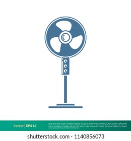 Fan Icon Vector Logo Template Illustration Design. Vector EPS 10.