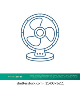 Fan Icon Vector Logo Template Illustration Design. Vector EPS 10.