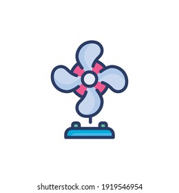 Fan icon in vector. Logotype