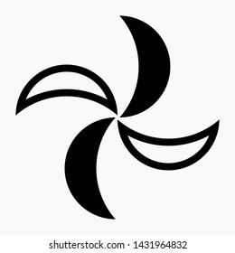 Fan icon vector. New sign design.
