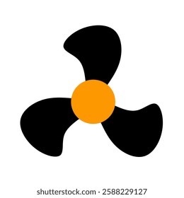 fan icon vector on white background. propeller icon