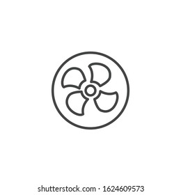Fan Icon vector sign isolated for graphic and web design. Exhaust fan symbol template color editable on white background.