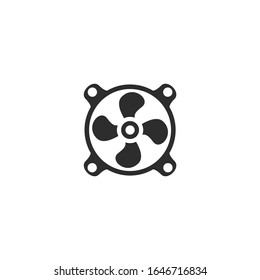 fan Icon vector sign isolated for graphic and web design. Exhaust fan symbol template color editable on white background.