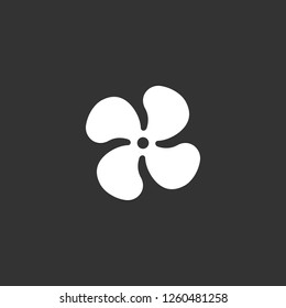 fan icon vector. fan sign on black background. fan icon for web and app