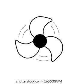 fan Icon Vector. Simple flat symbol