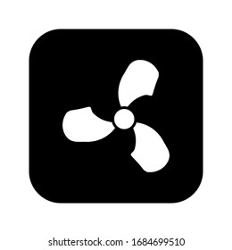 fan Icon Vector. Simple flat symbol. Perfect Black pictogram illustration on white background. eps 10