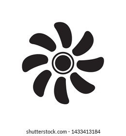 fan icon vector in simple style design template