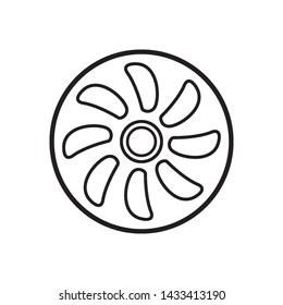 fan icon vector in simple style design template